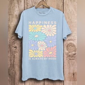 Assorted Sizes: HAPPINESS is ALWAYS My Mood Graphic Tee-NWT